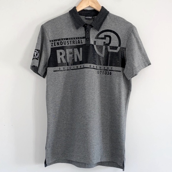 NWT Rufen Gray And Black Polo Shirt - Picture 6 of 14